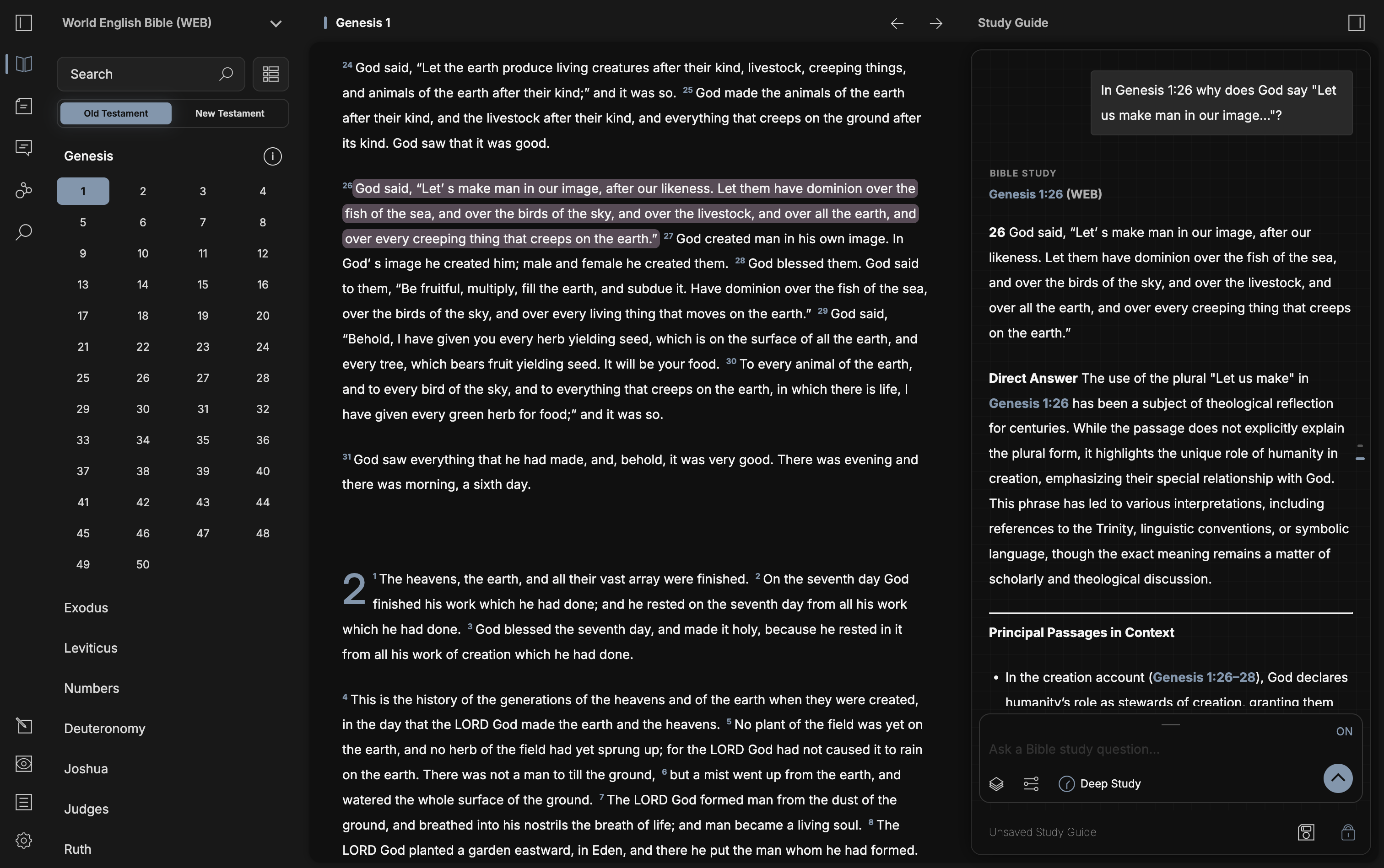 Eikōn Bible: Scripture and the Study Guide side by side